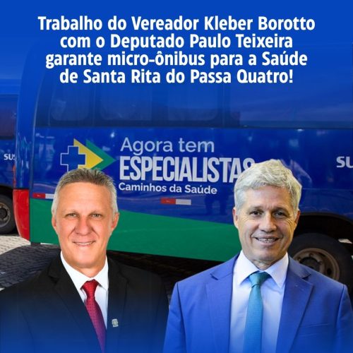 Santa Rita do Passa Quatro vai receber micro-ônibus para ampliar atendimento especializado na saúde