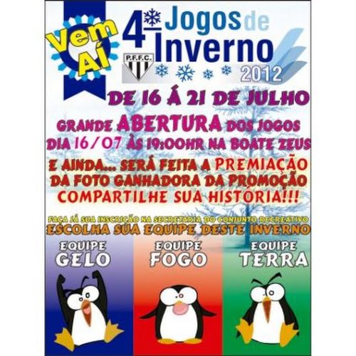 PFFC faz a abertura do “4º Jogos de Inverno 2012” nesta segunda feira