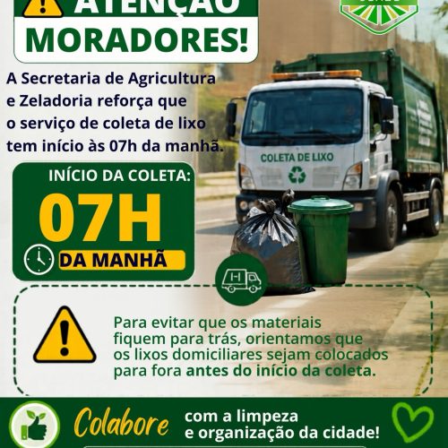 Coleta de lixo em Descalvado começa às 7h e Prefeitura faz alerta à população