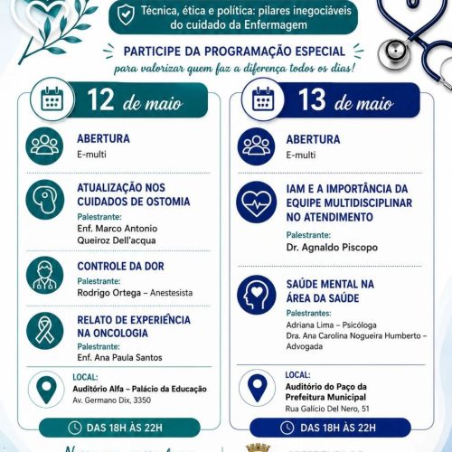 Semana da Enfermagem 2026 de Pirassununga terá palestras e debates