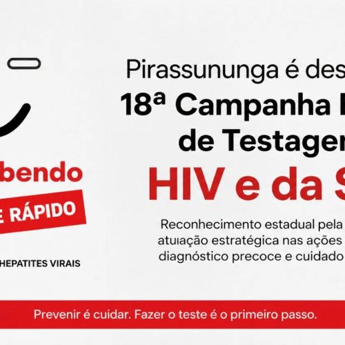 Pirassununga recebe reconhecimento estadual por campanha de testagem de HIV e sífilis