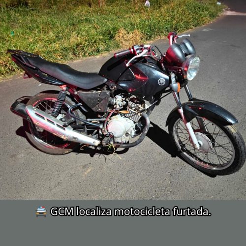 Motocicleta furtada é encontrada pela GCM em área de mata de Porto Ferreira