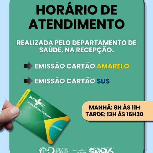 Cartão AMARELO facilita atendimento nos postos de saúde de Santa Rita do Passa Quatro