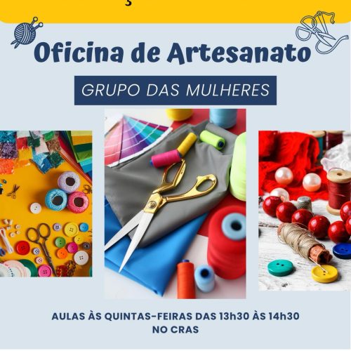 Prefeitura de Tambaú abre inscrições para oficina de artesanato do CRAS