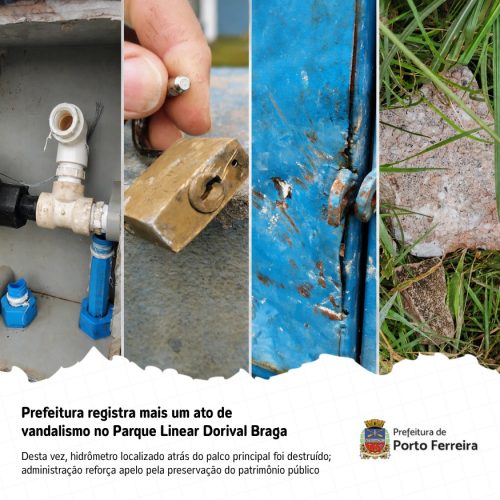Vandalismo causa prejuízos no Parque Linear de Porto Ferreira