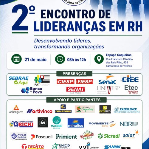 Prefeitura de Santa Rosa de Viterbo promove 2º Encontro de Profissionais em RH nesta quinta-feira