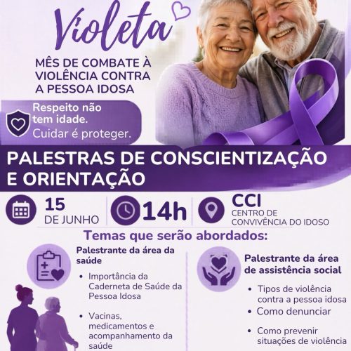 Junho Violeta promove conscientização e combate à violência contra a pessoa idosa em Descalvado