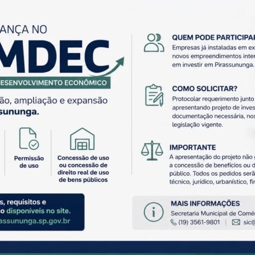 Pirassununga lança programa para incentivar instalação e expansão de empresas