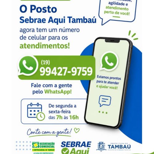 Sebrae Aqui de Tambaú passa a atender também por WhatsApp