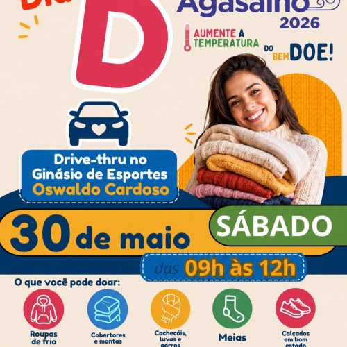 Campanha do Agasalho 2026 mobiliza Descalvado para arrecadação de roupas e cobertores neste sábado (30/05)