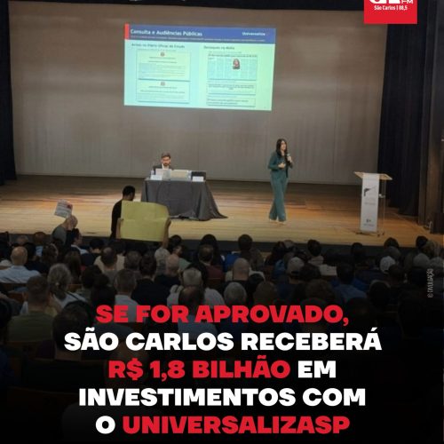 São Carlos poderá receber R$ 1,8 bilhão em investimentos em saneamento até 2060