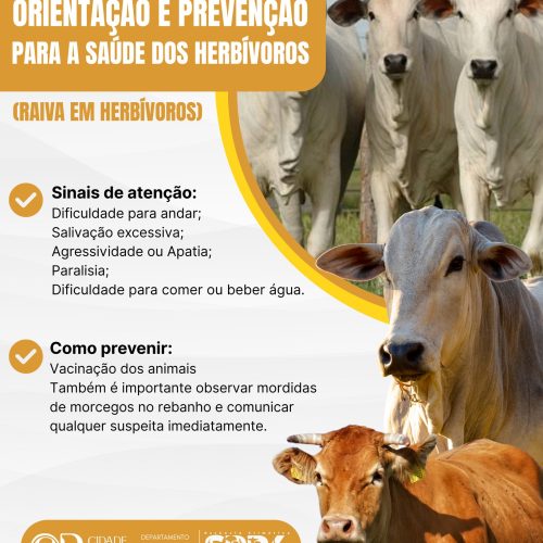 Santa Rita do Passa Quatro alerta produtores rurais sobre prevenção da raiva em herbívoros