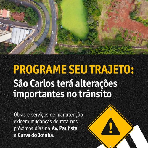 Trânsito terá interdições em dois pontos de São Carlos nos próximos dias