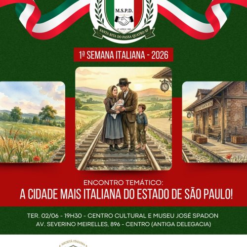 Santa Rita do Passa Quatro realiza 1ª Semana Italiana com evento cultural e histórico