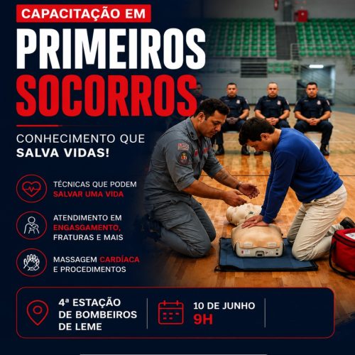 Prefeitura de Leme oferece gratuitamente capacitação em Primeiros Socorros no dia 10 de junho