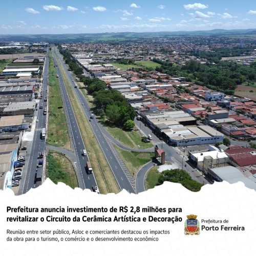 Ampliação do calçadão da Avenida do Comércio recebe investimento de R$ 2,83 milhões em Porto Ferreira