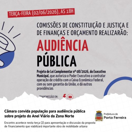 Audiência pública vai discutir financiamento para o Anel Viário da Zona Norte em Porto Ferreira