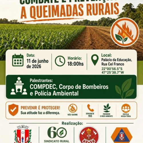Pirassununga promove palestra sobre prevenção e combate às queimadas rurais