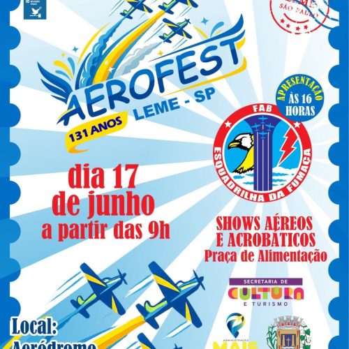 Esquadrilha da Fumaça será atração principal do AeroFest 2026 em Leme