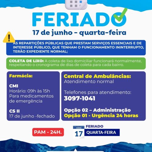 Feriado municipal altera atendimento nas repartições públicas de Leme nesta quarta-feira