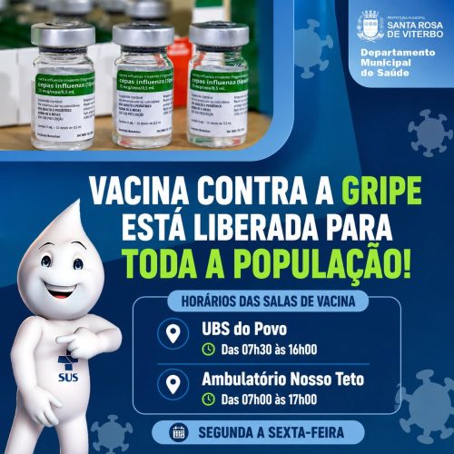 Santa Rosa de Viterbo amplia vacinação contra a gripe para toda a população
