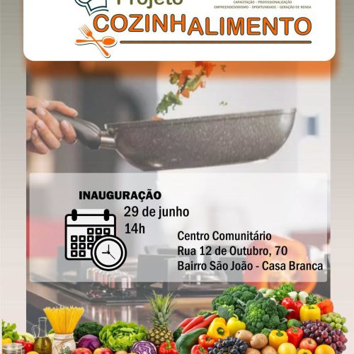Casa Branca ganha cozinha experimental para cursos de gastronomia e empreendedorismo