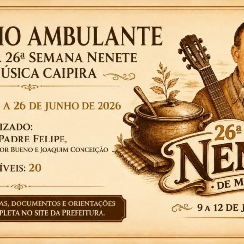 Ambulantes podem se inscrever para atuar na 26ª Semana Nenete de Música Caipira
