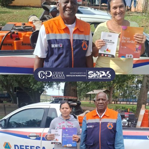 Defesa Civil de Santa Rita do Passa Quatro leva orientações à zona rural e ao distrito de Santa Cruz da Estrela