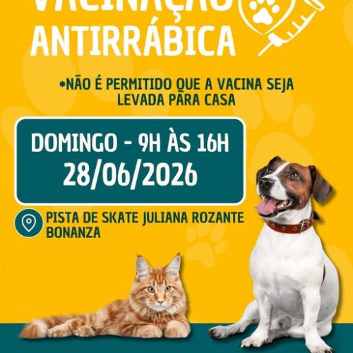Santa Rita do Passa Quatro realiza vacinação antirrábica gratuita para cães e gatos neste domingo