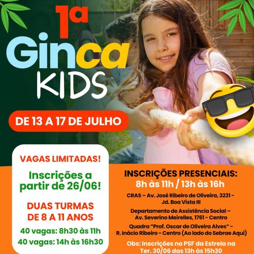 Santa Rita do Passa Quatro abre inscrições para a 1ª Ginca Kids