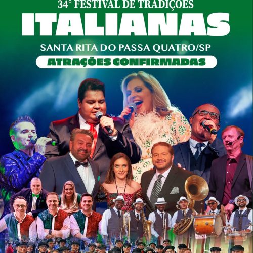Santa Rita do Passa Quatro divulga programação completa do 34º Festival de Tradições Italianas