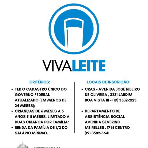 Santa Rita do Passa Quatro mantém inscrições abertas para o programa Viva Leite