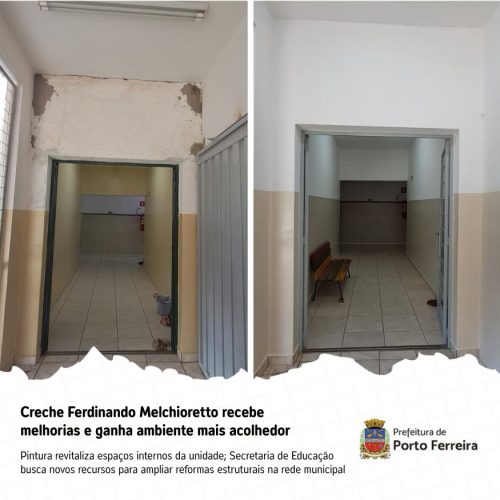 Creche do Cristo Redentor recebe melhorias na estrutura interna em Porto Ferreira