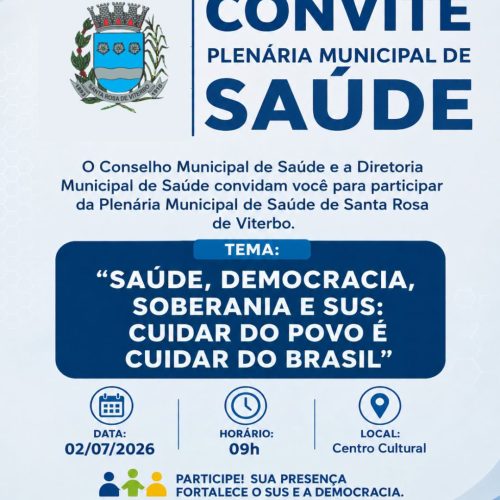 Santa Rosa de Viterbo promove Conferência Municipal de Saúde nesta quinta-feira