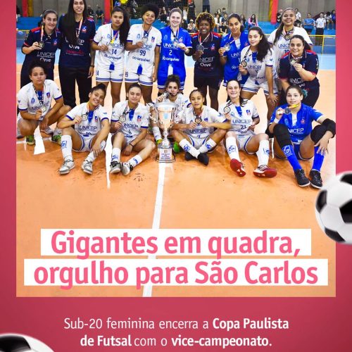Futsal feminino Sub-20 de São Carlos conquista vice-campeonato da Copa Paulista