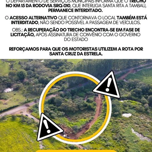 Trecho da rodovia entre Santa Rita do Passa Quatro e Tambaú segue interditado