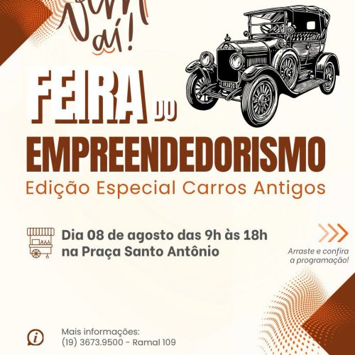 Feira do Empreendedorismo abre inscrições para edição com exposição de carros antigos