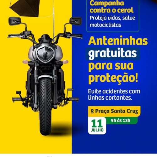 Araraquara promove ação com distribuição gratuita de antenas de proteção para motociclistas e ciclistas
