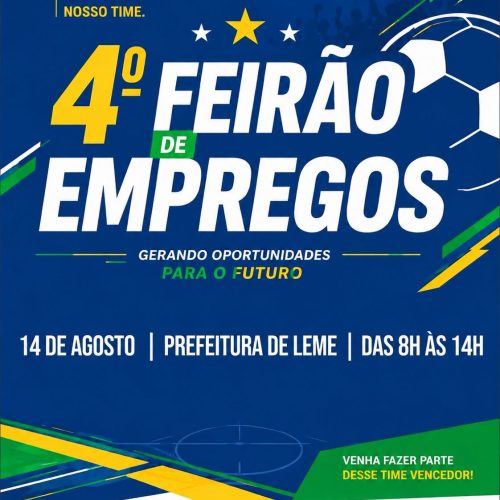 Leme realiza 4º Feirão de Empregos no dia 14 de agosto