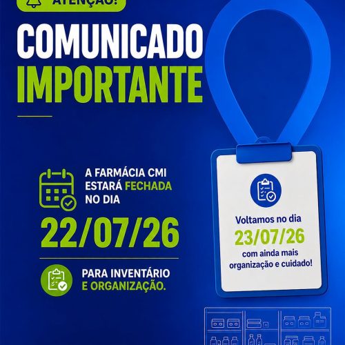 Farmácia CMI de Leme suspenderá atendimento por um dia para realização de inventário