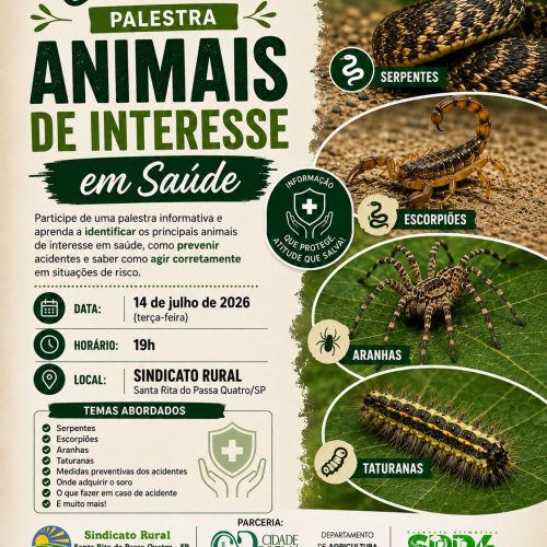 Palestra em Santa Rita do Passa Quatro orienta população sobre prevenção de acidentes com animais peçonhentos