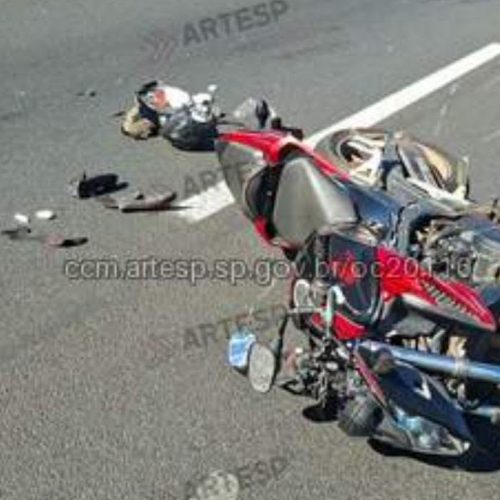 Motociclista morre após acidente envolvendo carro e carreta na rodovia Anhanguera, em Limeira