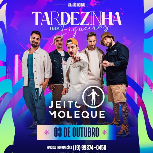 Jeito Moleque será a atração da Tardezinha no Clube de Campo das Figueiras em Porto Ferreira