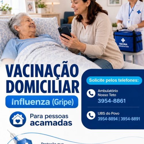 Vacinação domiciliar leva imunização contra a Influenza a pessoas acamadas em Santa Rosa de Viterbo