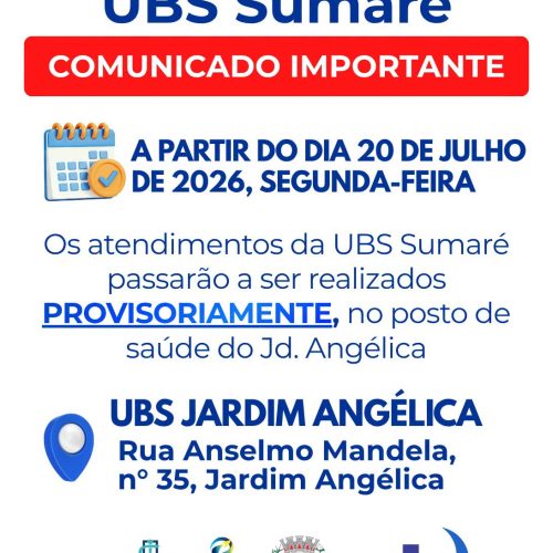Atendimentos da UBS Sumaré serão realizados temporariamente em outra unidade de Leme (SP)