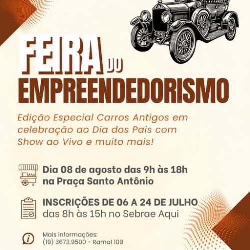 Tambaú promove edição especial da Feira do Empreendedorismo com exposição de carros antigos e atrações para toda a família