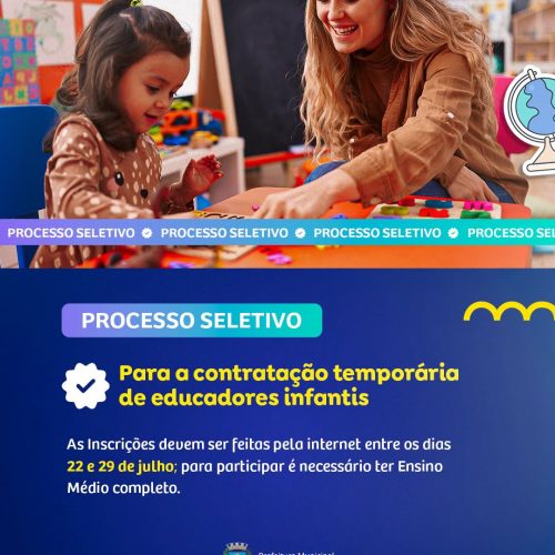 Araraquara abre seleção para contratação temporária de educadores infantis