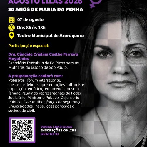 Fórum em Araraquara debate 20 anos da Lei Maria da Penha e fortalecimento da proteção às mulheres