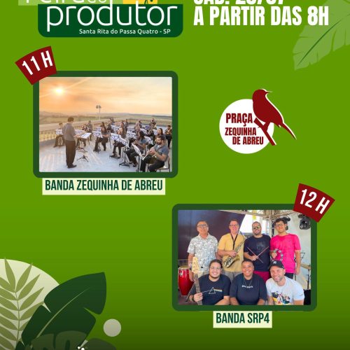 Feira do Produtor movimenta Santa Rita do Passa Quatro neste sábado com música e produtos locais
