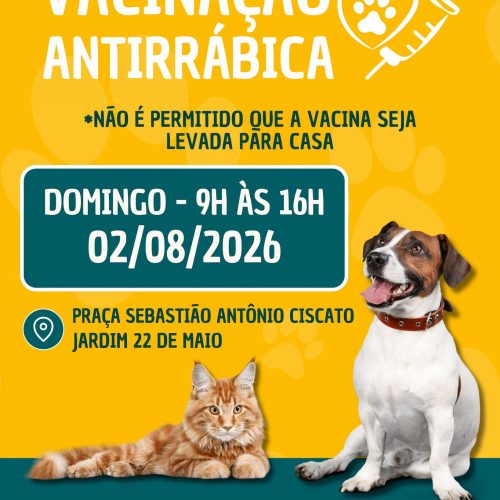 Santa Rita do Passa Quatro realiza vacinação antirrábica gratuita neste domingo